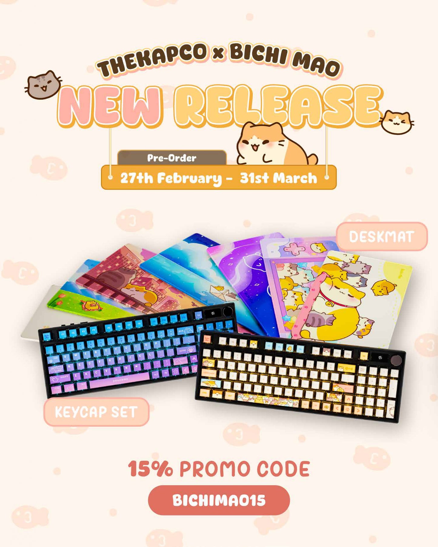 Thekapco x Bichi Mao | Sunset City Deskmat