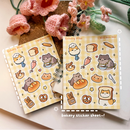 Cute Shiny Cat Sticker Sheet | Bichi Mao