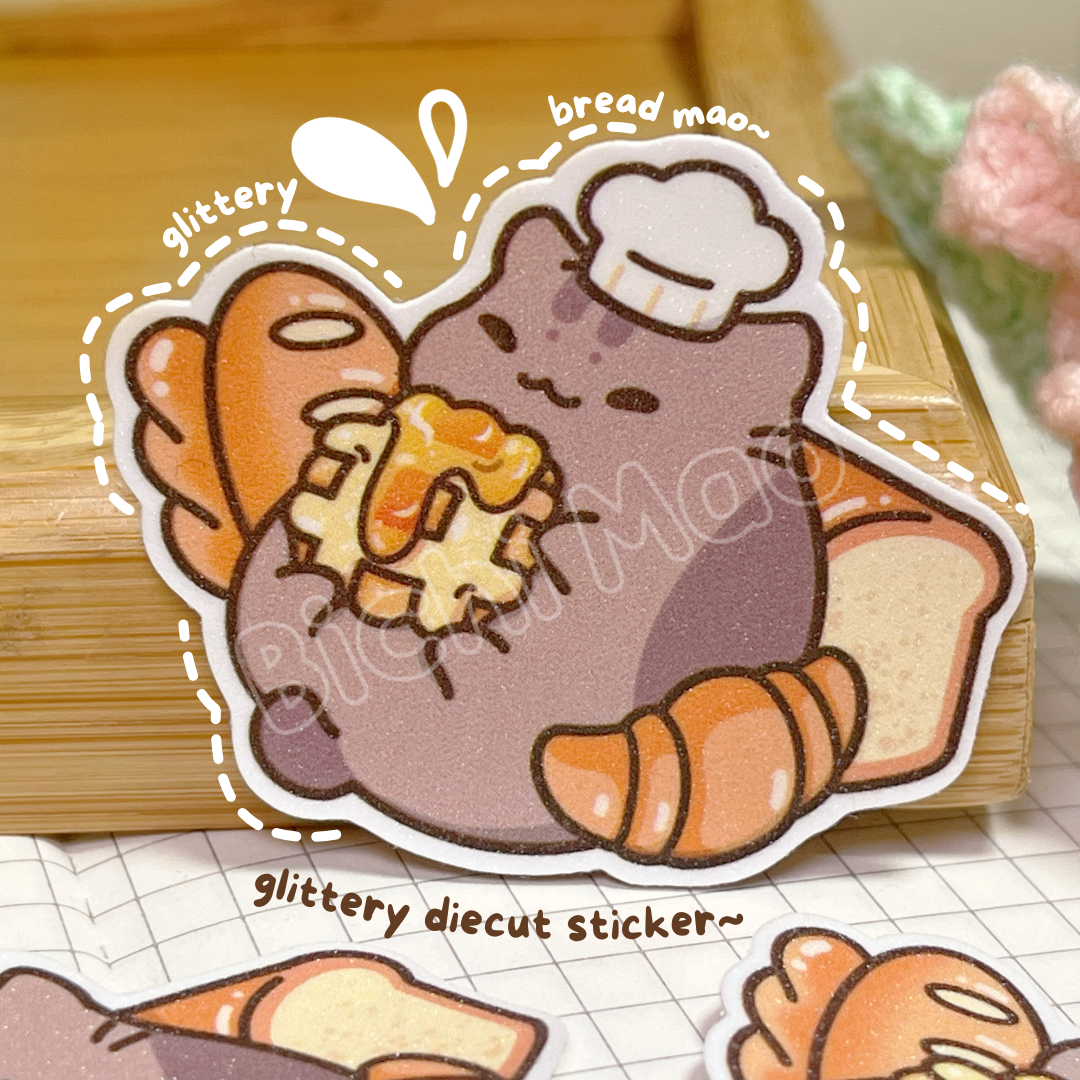 Cute Cat Shiny Sticker | Bichi Mao