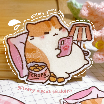 Cute Cat Shiny Sticker | Bichi Mao