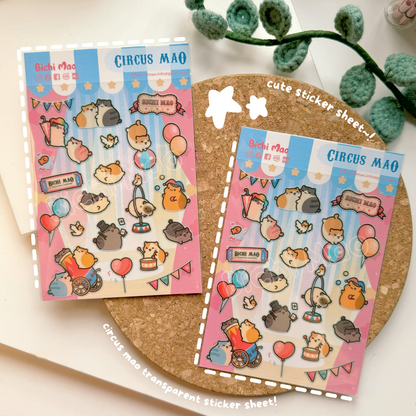 Waterproof Cat Sticker Sheet | Bichi Mao