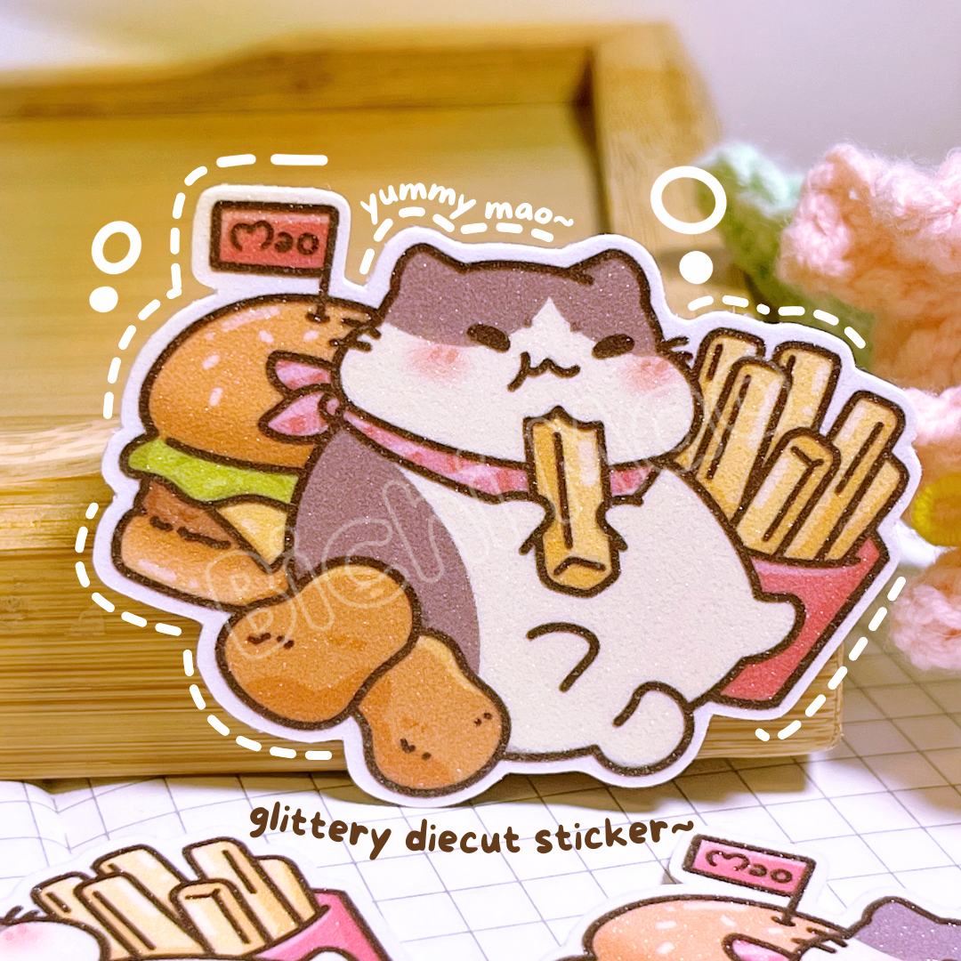 Cute Cat Shiny Sticker | Bichi Mao