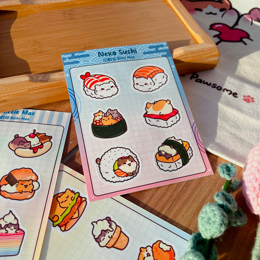 Neko Sushi | Sticker Sheet