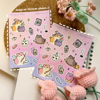 Shiny Sticker Cat Sheet | Bichi Mao