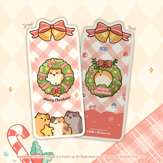 Christmas Premium Cat Bookmark | Bichi Mao