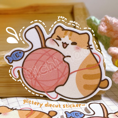 Cute Cat Shiny Sticker | Bichi Mao